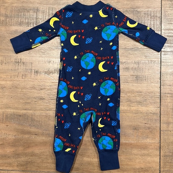 Hanna Andersson Organic Space Stars Moon Galaxy Print - Picture 6 of 7